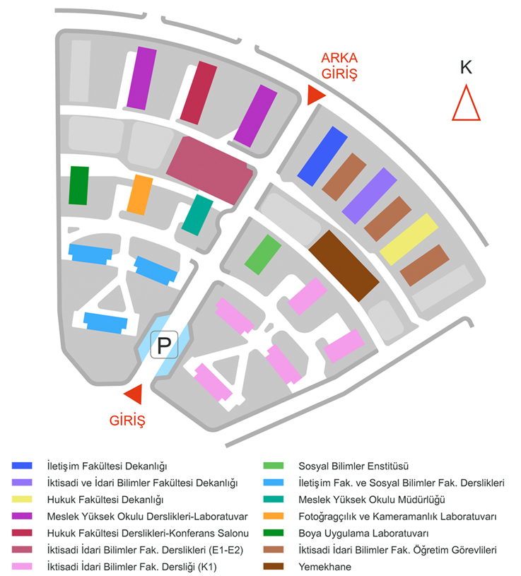 Kocaeli University Marshall Campus Map.